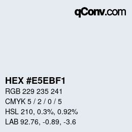 Color code: HEX #E5EBF1 | qconv.com