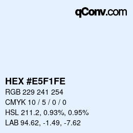 カラーコード: HEX #E5F1FE | qconv.com