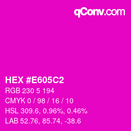 Color code: HEX #E605C2 | qconv.com