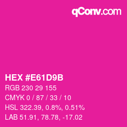 Color code: HEX #E61D9B | qconv.com