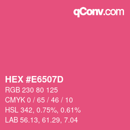 Color code: HEX #E6507D | qconv.com