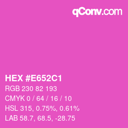 Color code: HEX #E652C1 | qconv.com