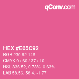 Color code: HEX #E65C92 | qconv.com