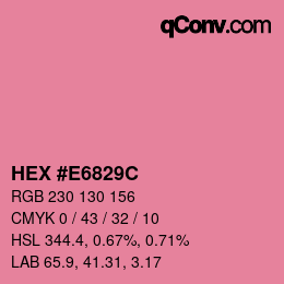 Color code: HEX #E6829C | qconv.com