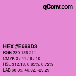 Color code: HEX #E688D3 | qconv.com