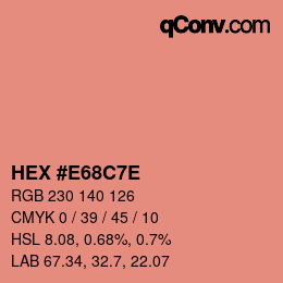 Color code: HEX #E68C7E | qconv.com