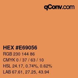 Color code: HEX #E69056 | qconv.com