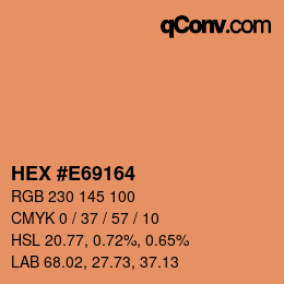 Color code: HEX #E69164 | qconv.com