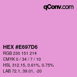 颜色代码: HEX #E697D6 | qconv.com