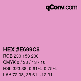 Color code: HEX #E699C8 | qconv.com