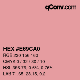 Color code: HEX #E69CA0 | qconv.com