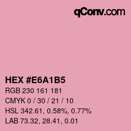 Color code: HEX #E6A1B5 | qconv.com