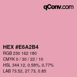 Color code: HEX #E6A2B4 | qconv.com