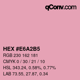 Color code: HEX #E6A2B5 | qconv.com