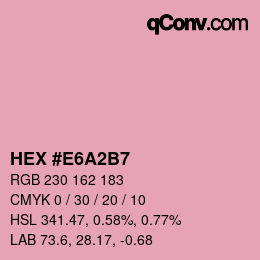颜色代码: HEX #E6A2B7 | qconv.com