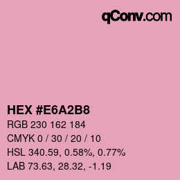 Color code: HEX #E6A2B8 | qconv.com
