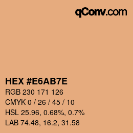 カラーコード: HEX #E6AB7E | qconv.com