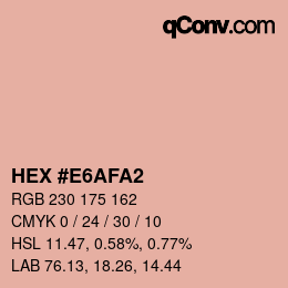 Color code: HEX #E6AFA2 | qconv.com