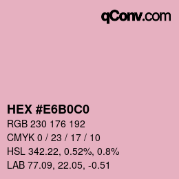 Color code: HEX #E6B0C0 | qconv.com