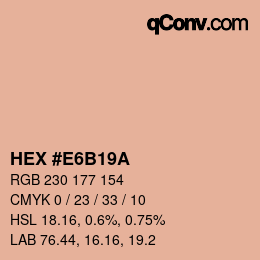 Color code: HEX #E6B19A | qconv.com