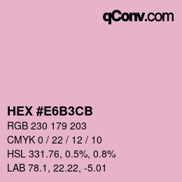 Código de color: HEX #E6B3CB | qconv.com