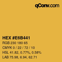 カラーコード: HEX #E6B441 | qconv.com