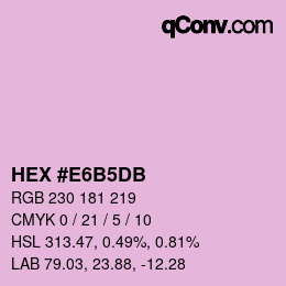 カラーコード: HEX #E6B5DB | qconv.com