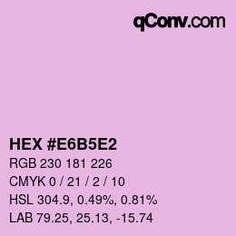 Code couleur: HEX #E6B5E2 | qconv.com
