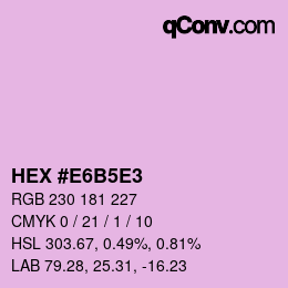 Código de color: HEX #E6B5E3 | qconv.com