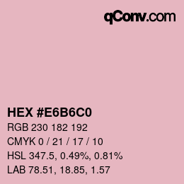 Color code: HEX #E6B6C0 | qconv.com