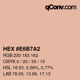 カラーコード: HEX #E6B7A2 | qconv.com