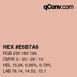 Color code: HEX #E6B7A6 | qconv.com