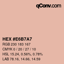 Color code: HEX #E6B7A7 | qconv.com