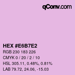 颜色代码: HEX #E6B7E2 | qconv.com