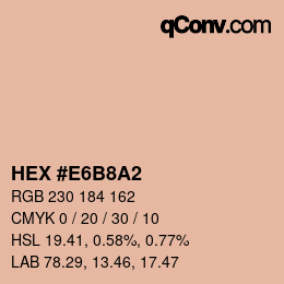 カラーコード: HEX #E6B8A2 | qconv.com
