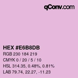 颜色代码: HEX #E6B8DB | qconv.com