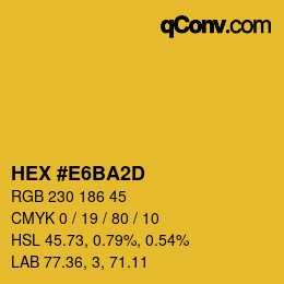 カラーコード: HEX #E6BA2D | qconv.com