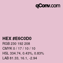 Color code: HEX #E6C0D0 | qconv.com