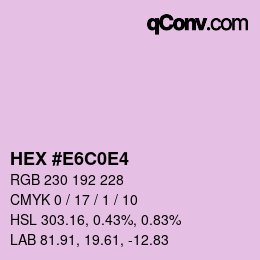 Color code: HEX #E6C0E4 | qconv.com