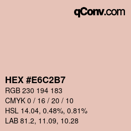 颜色代码: HEX #E6C2B7 | qconv.com