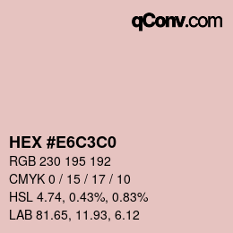 Color code: HEX #E6C3C0 | qconv.com