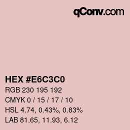 Color code: HEX #E6C3C0 | qconv.com