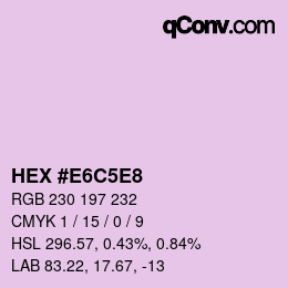 Color code: HEX #E6C5E8 | qconv.com