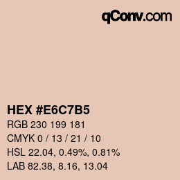 カラーコード: HEX #E6C7B5 | qconv.com