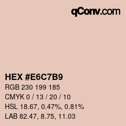 颜色代码: HEX #E6C7B9 | qconv.com
