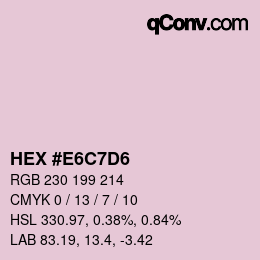Color code: HEX #E6C7D6 | qconv.com