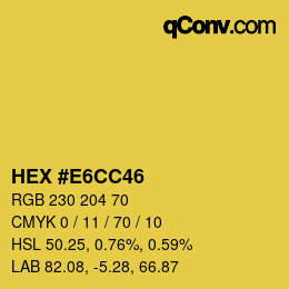 Color code: HEX #E6CC46 | qconv.com