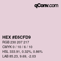 Color code: HEX #E6CFD9 | qconv.com