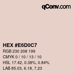 Color code: HEX #E6D0C7 | qconv.com