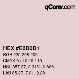 Color code: HEX #E6D0D1 | qconv.com